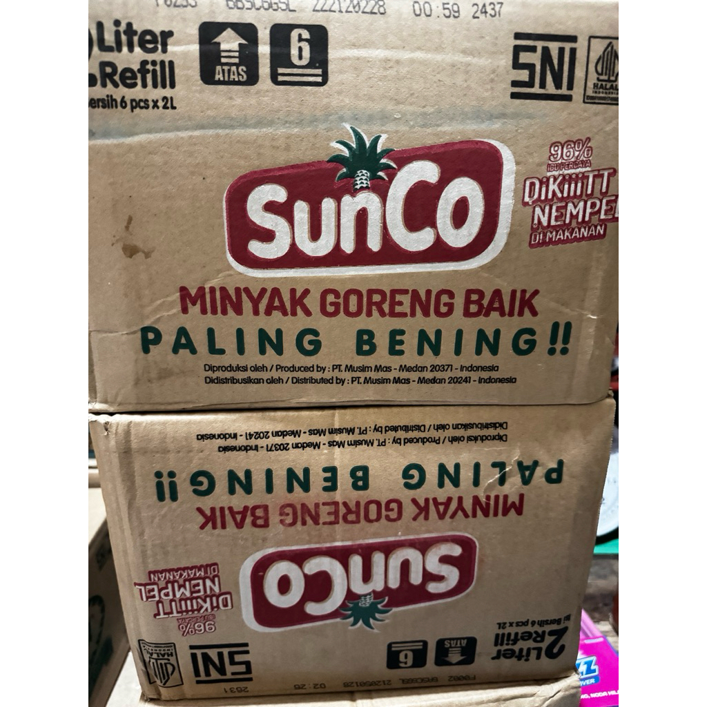 MINYAK GORENG SUNCO 1 KARTON 2 LITER 1 DUS