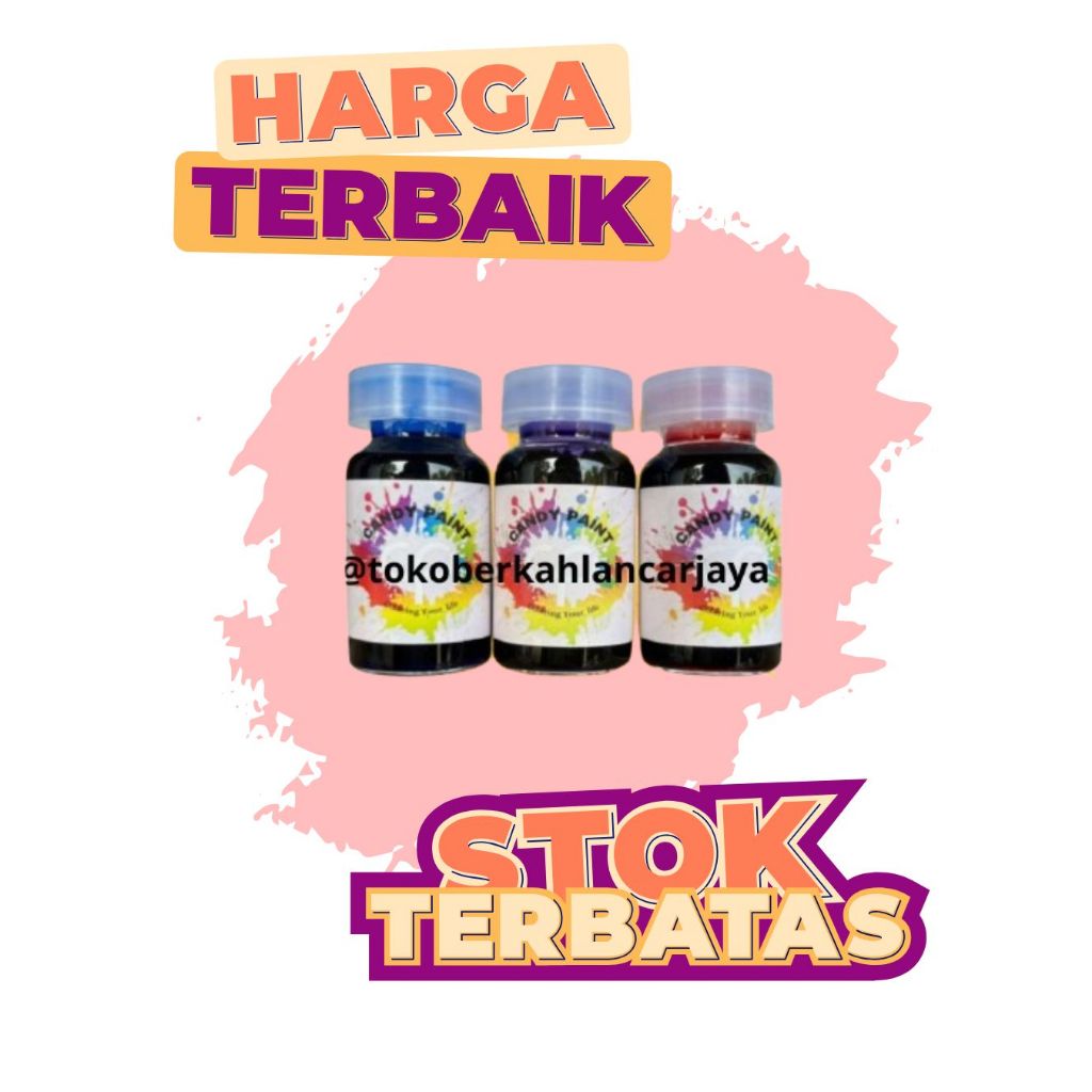 (OLES) 12.5 ML CANDY PAINT CAT OLES CHROME CANDY PAINT / CAT LOGAM / PEWARNA LOGAM PERMANEN CANDY CH