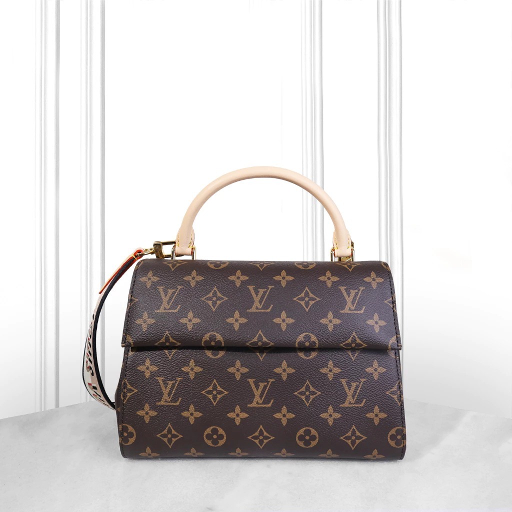 TAS WANITA LV CLUNY BB MONOGRAM BROWN SLINGBAG WTIH TOP HANDLE BAG