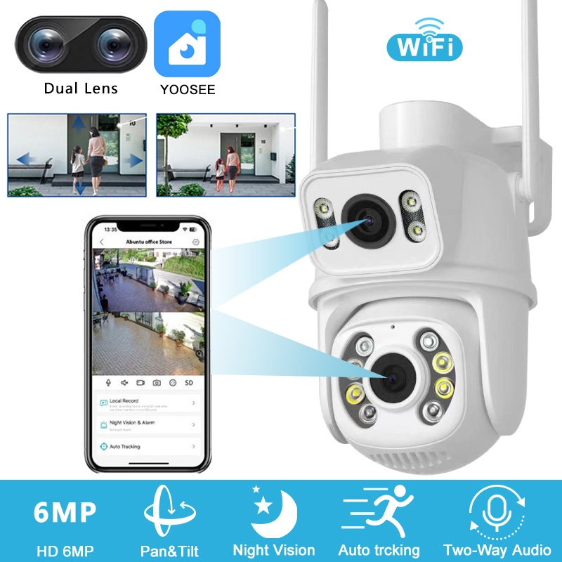 starpalmie UPUPIN CCTV WiFi Outdoor 6MP Dual Lens 360 PTZ IP Camera WIFI Outdoor Kamera CCTV