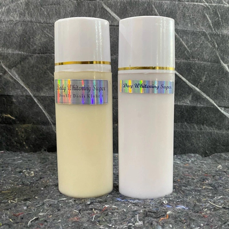 SEPAKET HB DOUBLE DOSIS KLOBE ++ ANGGUR SIANG MALAM/Handbody Pemutih Badan