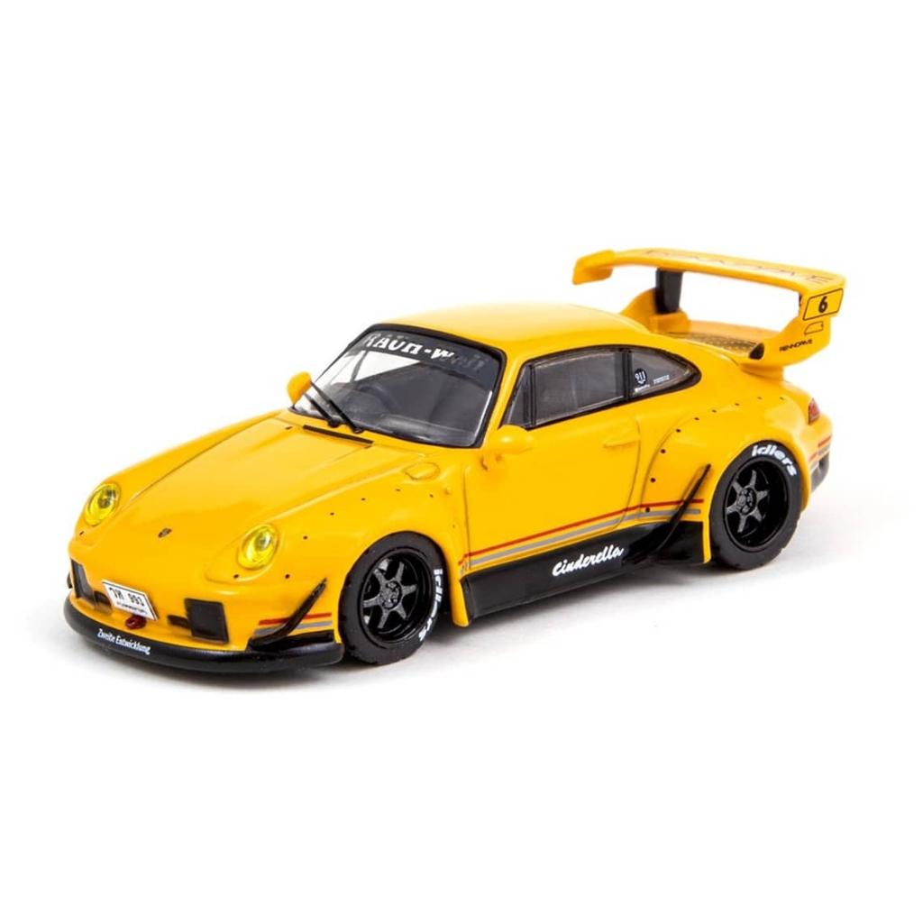Tarmac Works Porsche RWB 993 "Cinderella" #6 Yellow (Thailand Exclusive) "RAUH-Welt BEGRIFF" 1/64