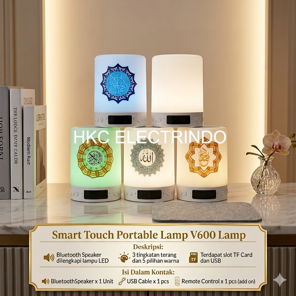 Speaker Bluetooth Rhimoa V600 Lampu LED