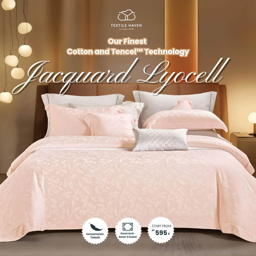 Sprei dan BedCover Jacquard Sutra Serat Bamboo Original 80s | Sprei KingKoil Sutra Emboss tinggi 40