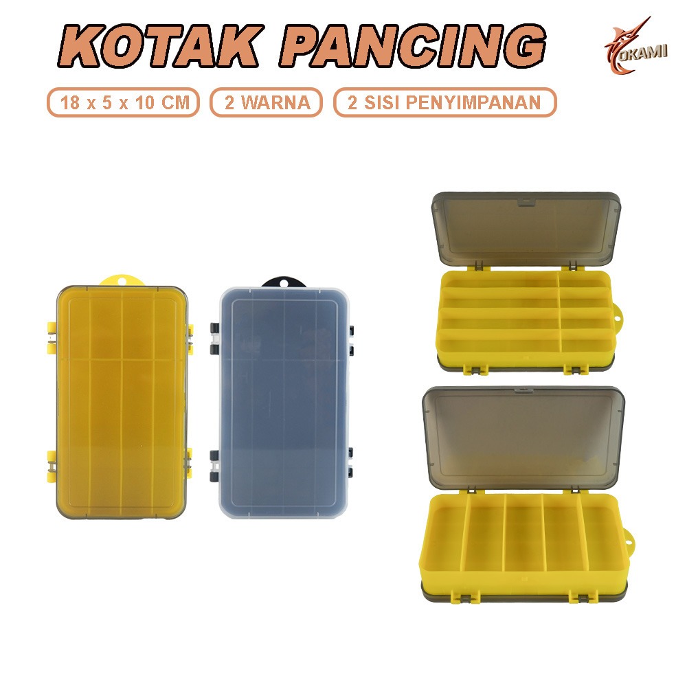 Box Alat Pancing Kail Serbaguna Anti Air Kotak Umpan 2 Sisi Perlengkap Pancing PJ5404