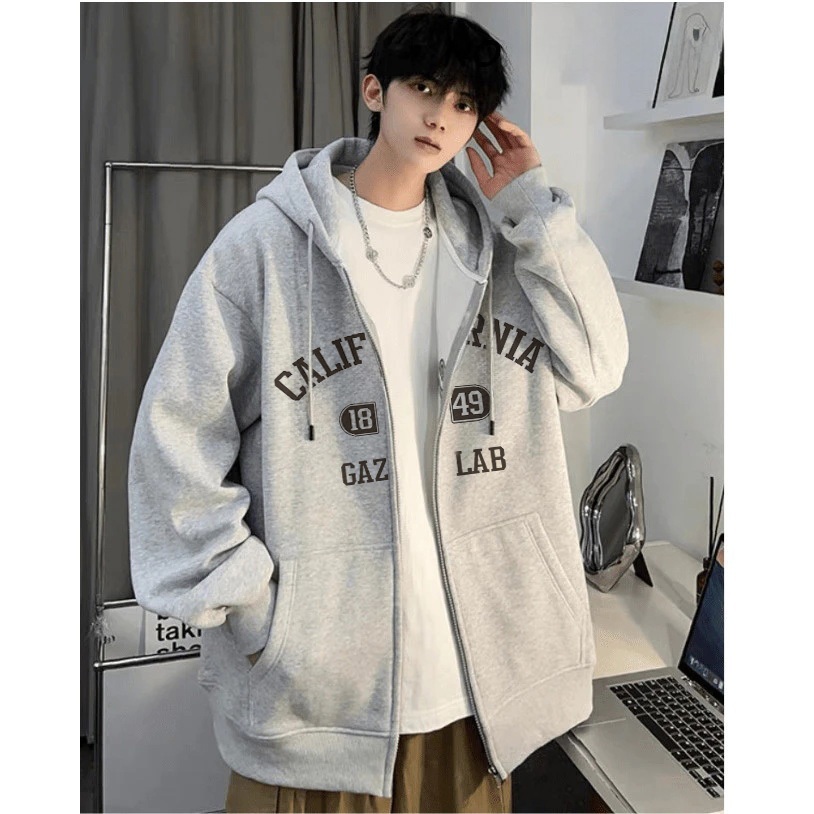 S - XXXXXL(6XL) Hoodie Calif Gaz Lab Jaket Hoodie BIGSIZE JUMBO OVERSIZE Korean Style FLeece 5XL 4XL