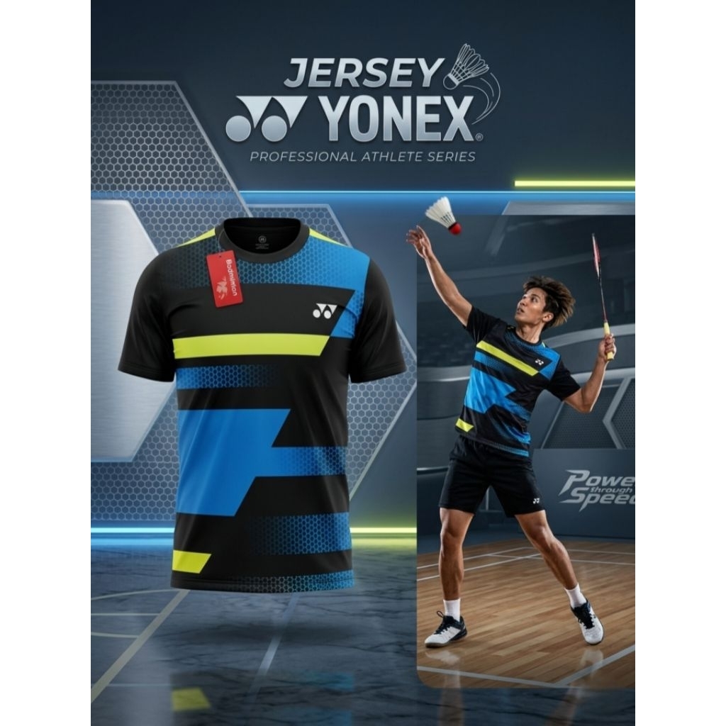 Jersey badminton bulutangkis running Yonex