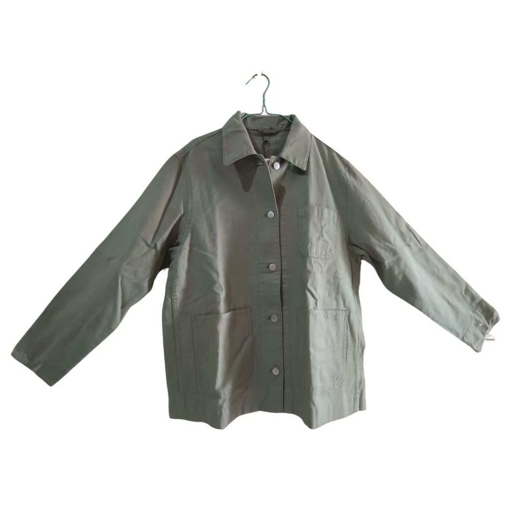 jaket denim hijau sage Topten like new
