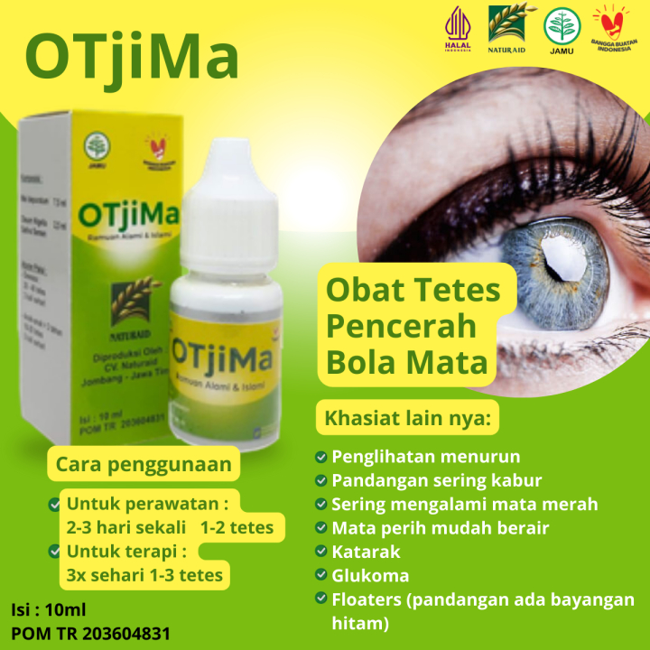 OTJIMA Original Naturaid Herbal Tetes Mata Minus Katarak Glaukoma OTJIMA Madu Obat Tetes Mata 10ml O