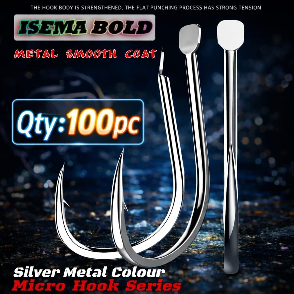 100PC KAIL MICRO JIGGING ISEMA BOLD METAL COAT SERIES KAIL BARONANG BUKAN DAICHI DAN KATYUSHA [JH06]