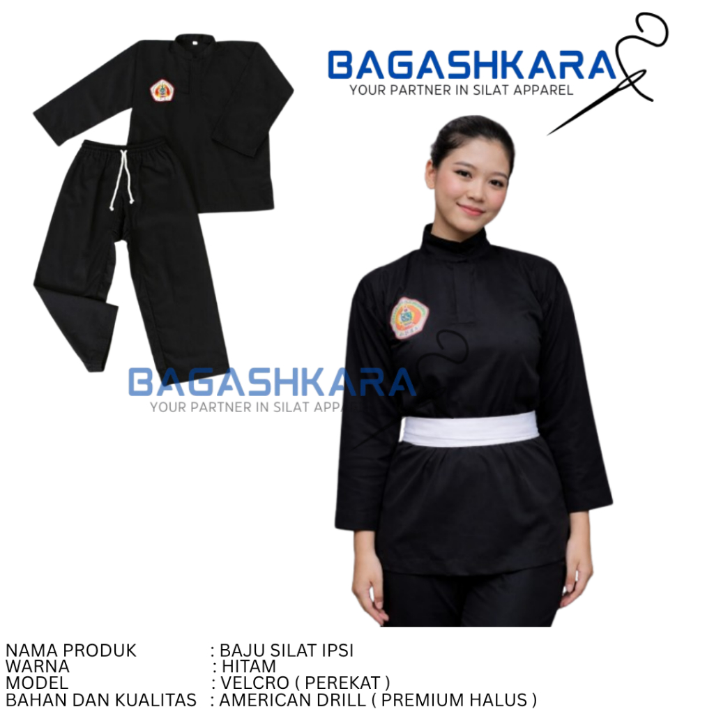 Baju Silat Premium American drill/Sakral Ipsi/Seragam Silat Ipsi/baju silat ipsi - BAGASHKARA