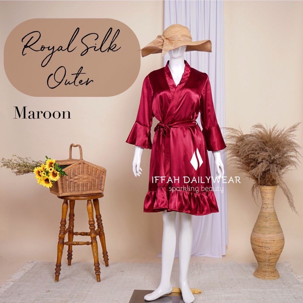 Iffah Dailywear - Royal Silk Outer Kimono Tidur Satin