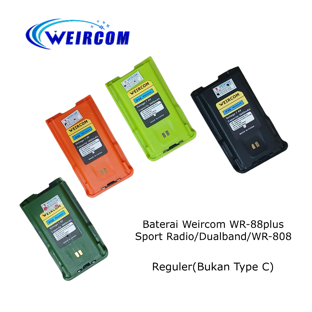 Baterai HT WEIRCOM WR88Plus Sport Radio Weircom WR808 Reguler