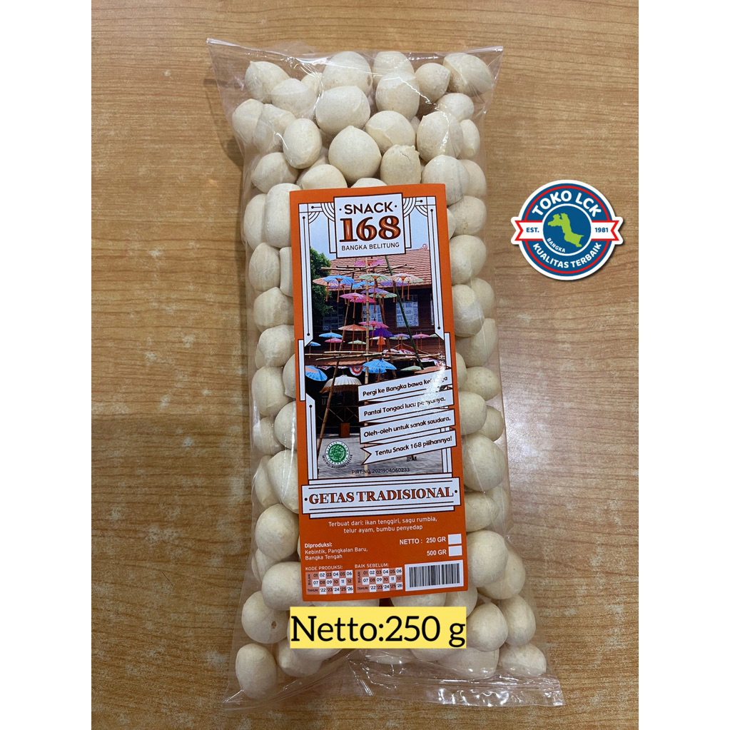 getas netto 250 g krupuk ikan merk 168