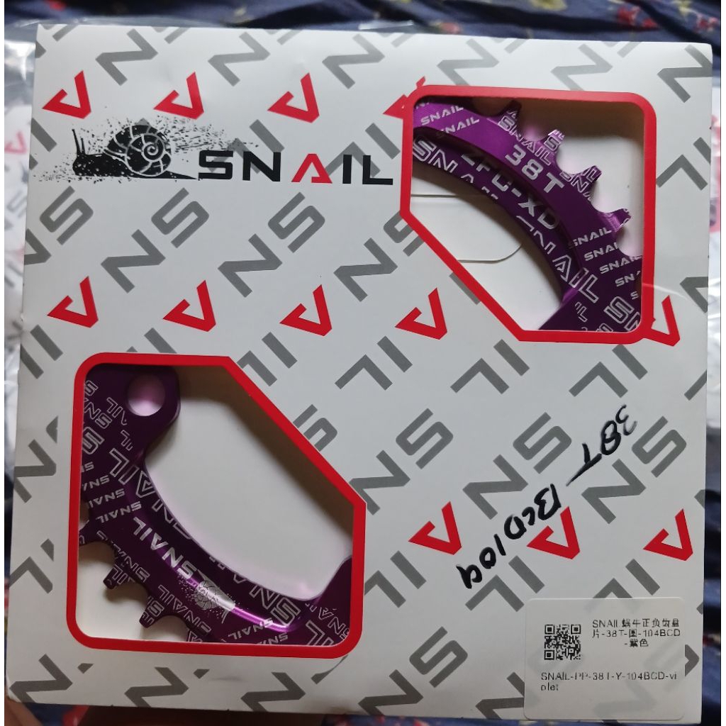 Chainring 38T BCD 104 Narrow Wide Warna Ungu