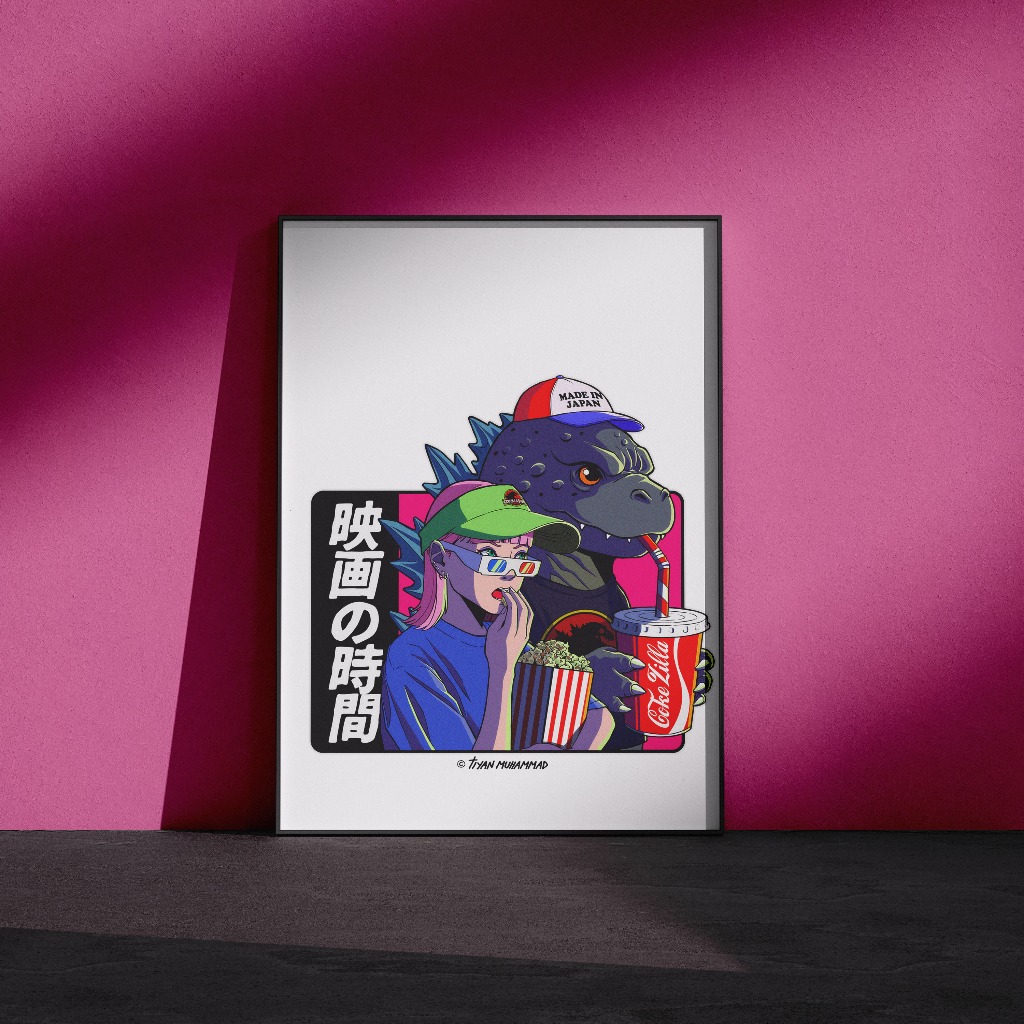 Eiga No Jikan A4 Art Print by Tiyan Muhammad