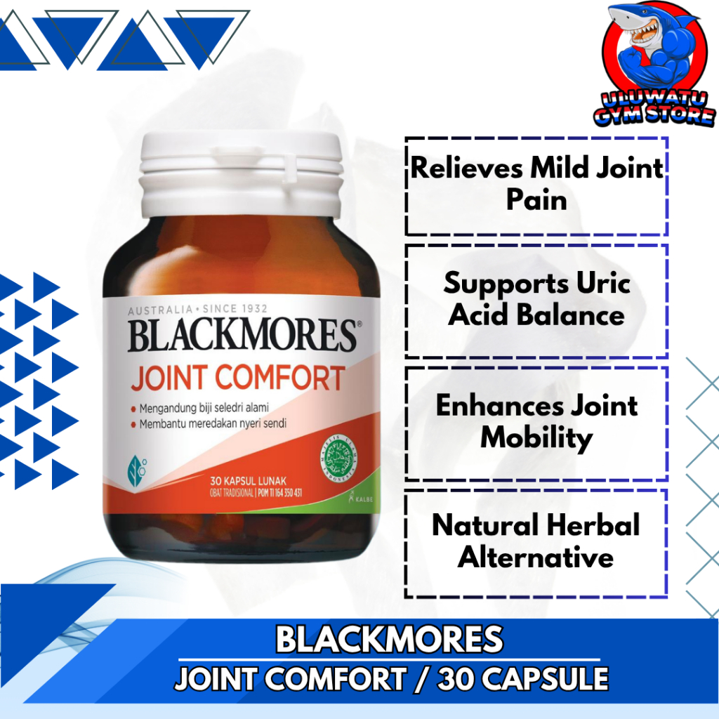 BLACKMORES JOINT COMFORT 30 Kapsul - Glukosamin Kolagen Redakan Nyeri Sendi Lutut & Asam Urat