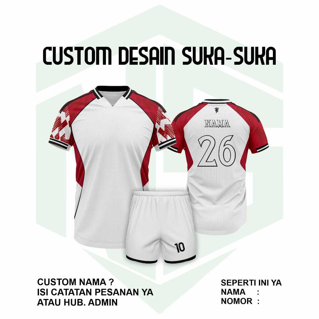 Custom Jersey Design Sendiri / Jersey Bola / Jersey Futsal / Jersey Voli / Jersey Komunitas Hobi