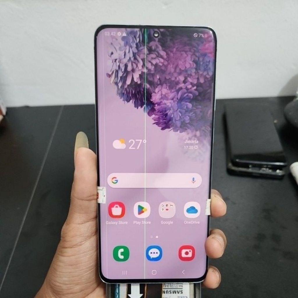 lcd samsung s20 plus minus layak pake