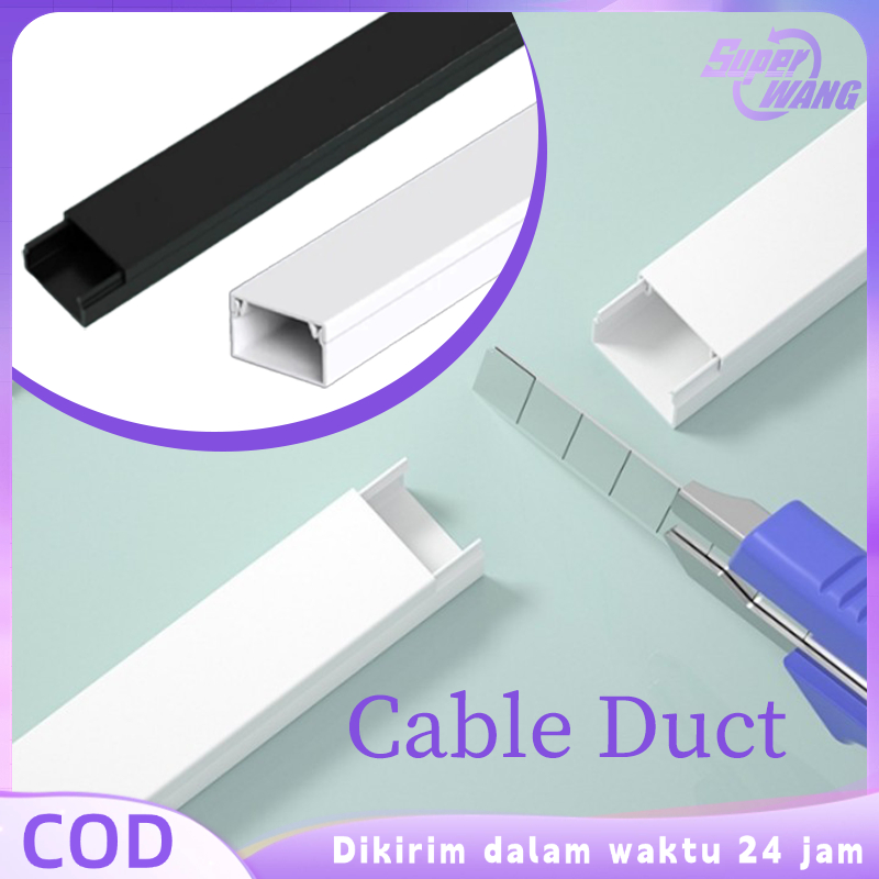 100cm Kabel Ducting Cover Kabel Dinding Kabel Protector Dinding 2x1cm Kabel Duct Dinding Penutup Kab