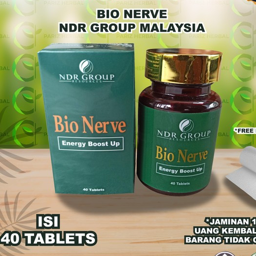 Bionervee 1 Botol Bio Nerve NDR Malaysia Herbal 100% Asli untuk Sendi, Saraf, dan Otot