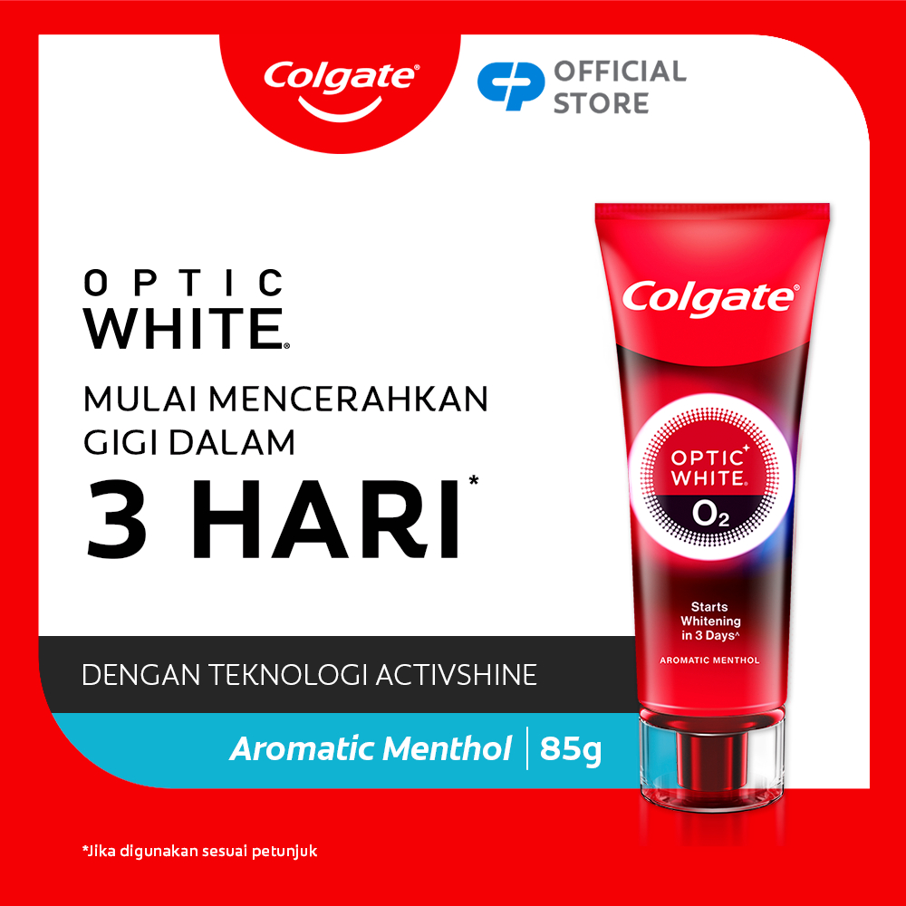 Colgate Optic White O2 85g Aromatic Menthol - Pasta Gigi Pemutih