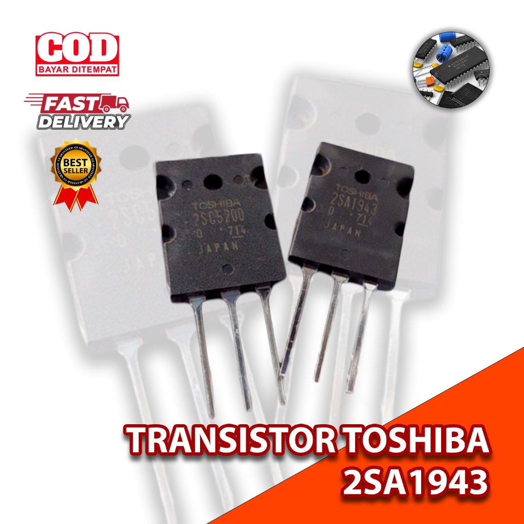 Transistor TOSHIBA 2SA1943 2SC5200 2 SA 1943 2 SC 5200 LOT 714
