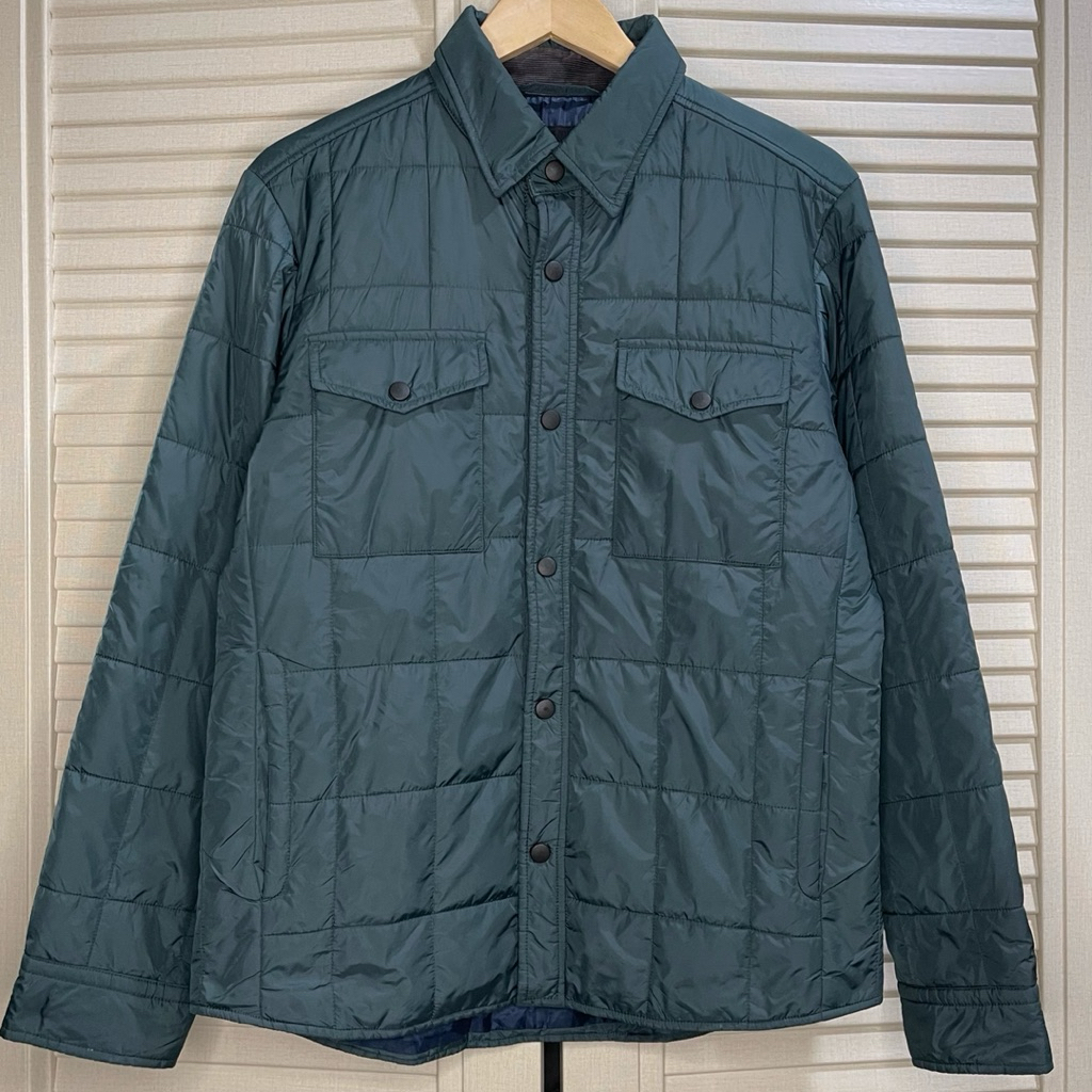 Uniqlo - Quilted Shirt Blouson / Jacket - Green - Size L