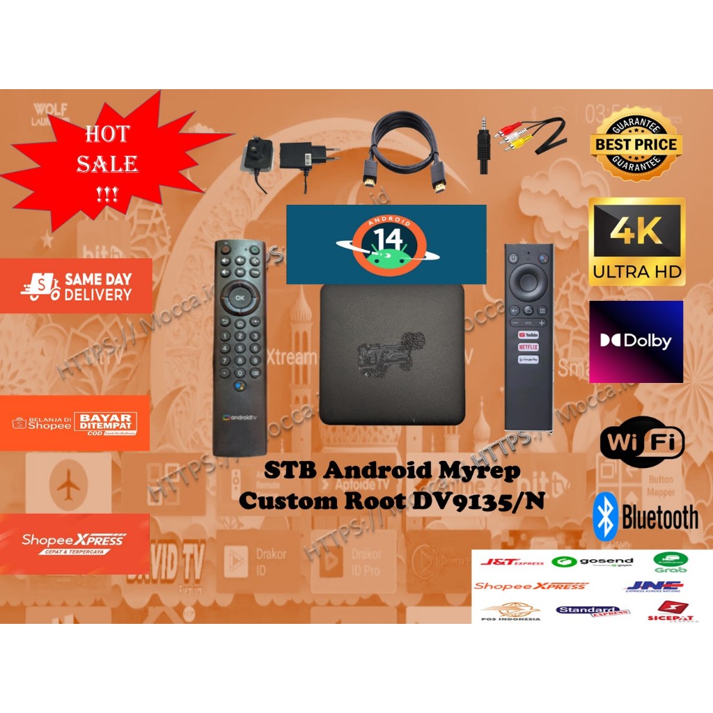 Android TV BOX OS 14 DV9135 & DV9135N RAM 2GB, MMC 8 /16 GB