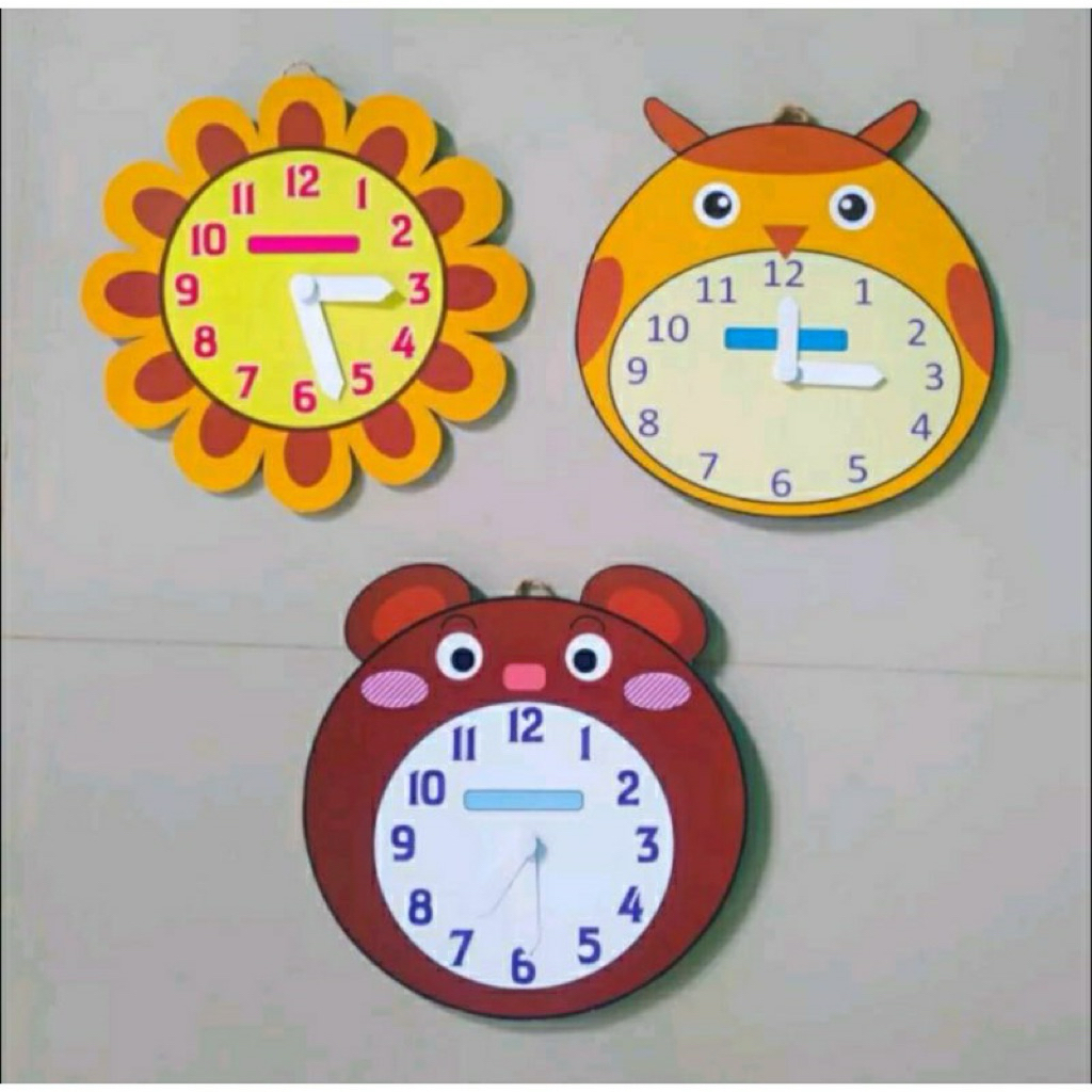 jam dinding kardus tugas prakarya