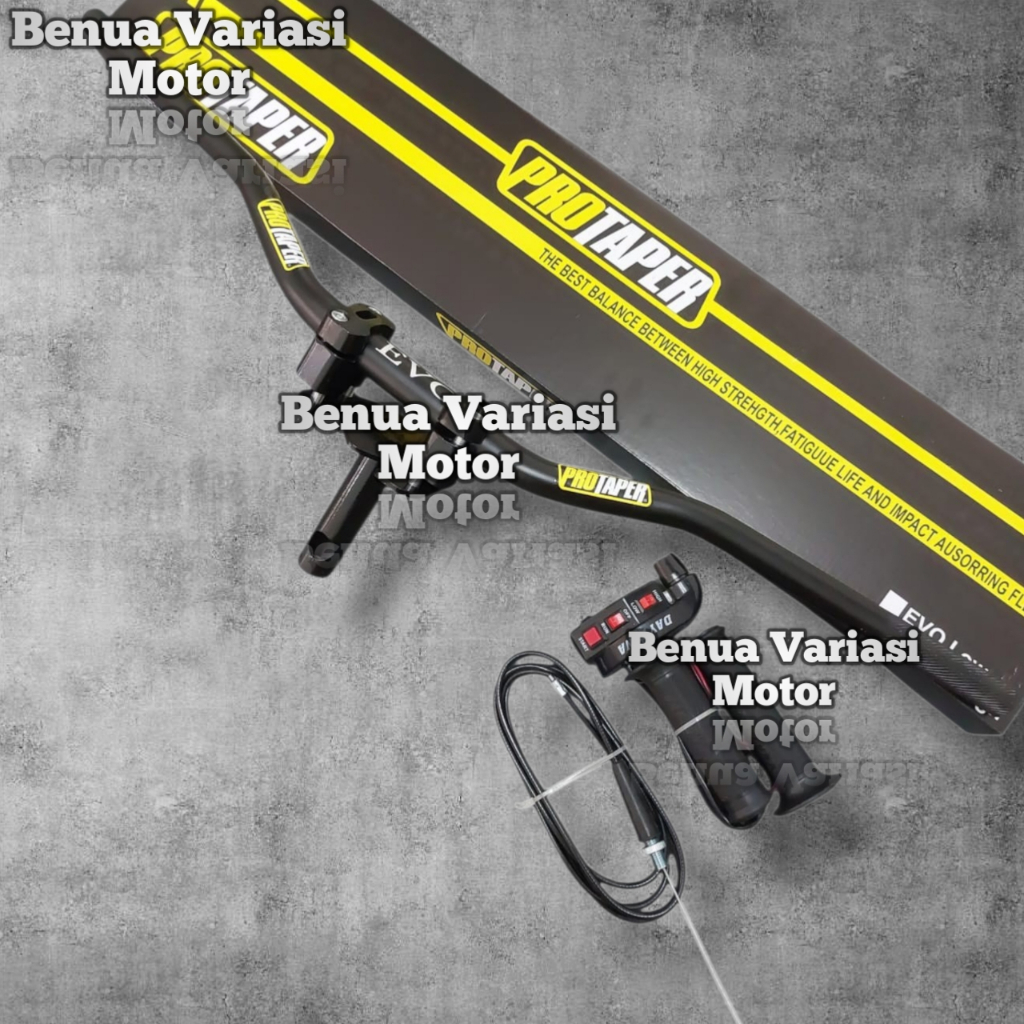 Stang Protaper Tipe Low Dan High Plus Adaptor Stang Atau Dudukan Stang Plus Gas Spontan Day Polos,2 
