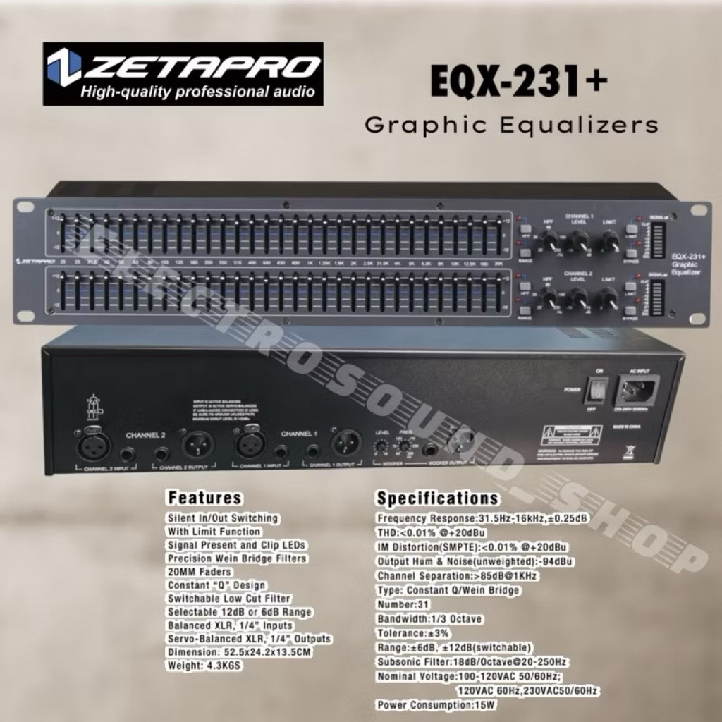 EQUALIZER ZETAPRO EQX213+ PLUS LIMITER
