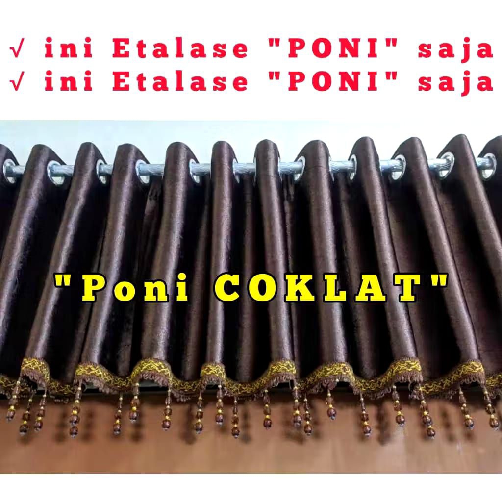 PONI GORDEN BLACKOUT EMBOS MEWAH berbagai ukuran gorden korden gordeng hordeng