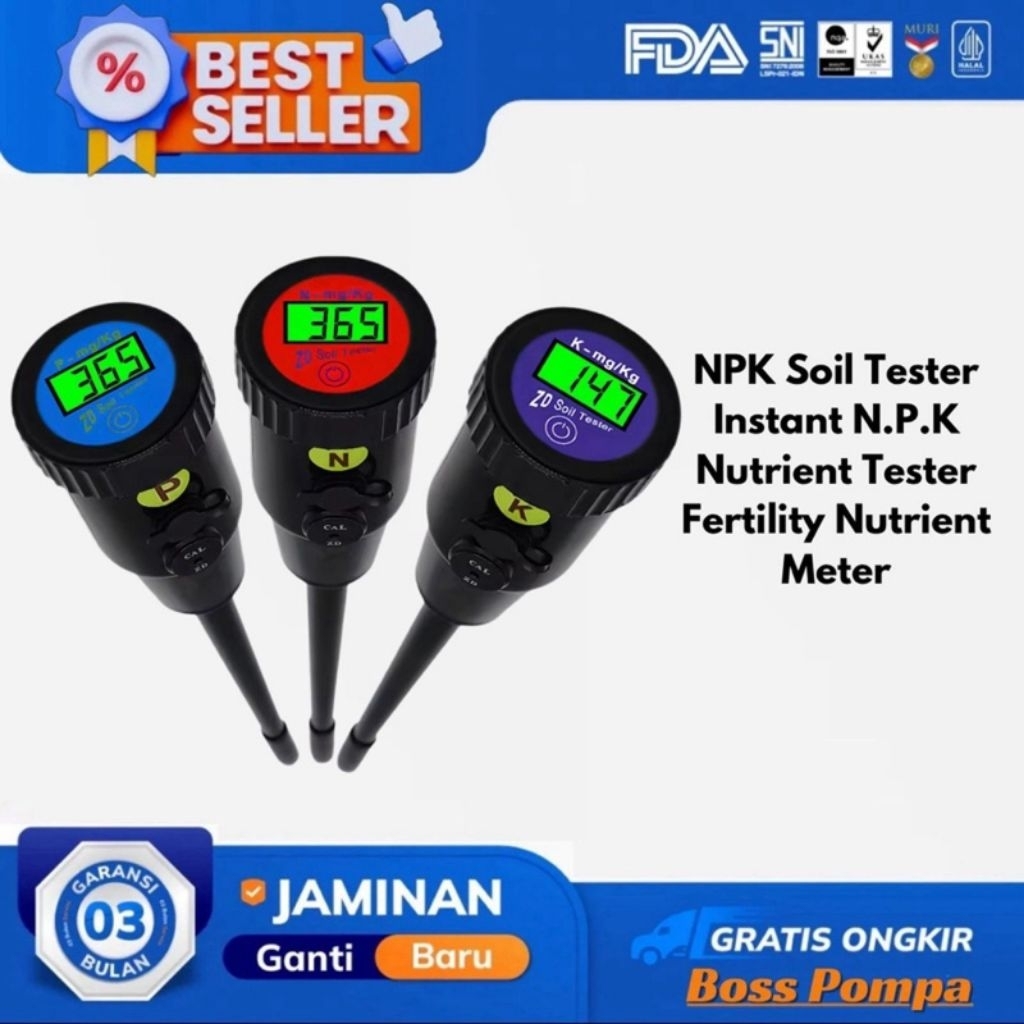 NPK Soil Tester Instant N.P.K Nutrient Tester Fertility Nutrient Meter