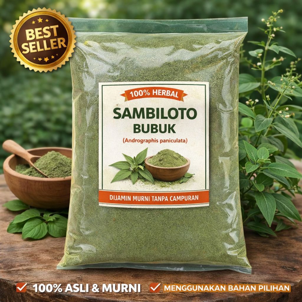 Bubuk Sambiloto 1kg, Serbuk Sambiloto 1kg. Asli. Alami. Tanpa Campuran