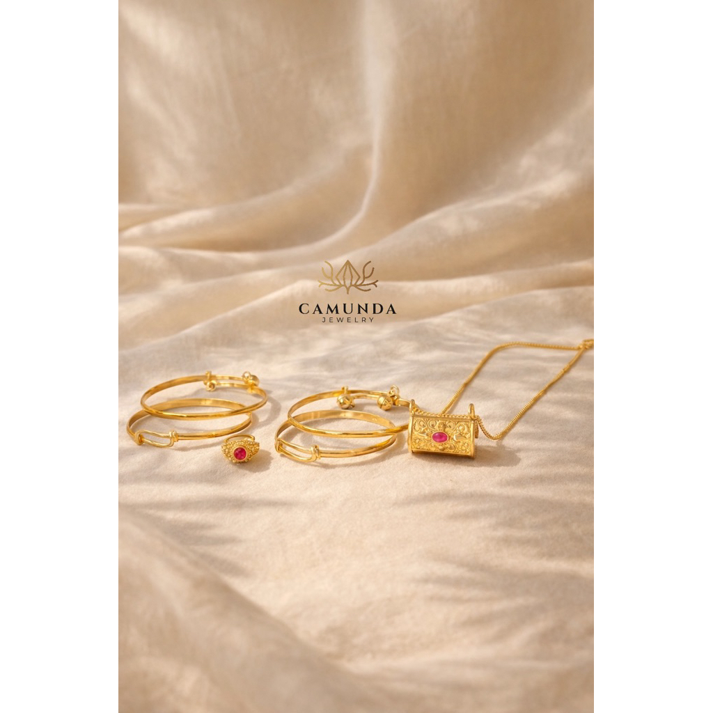 set bayi perak lapis emas 1