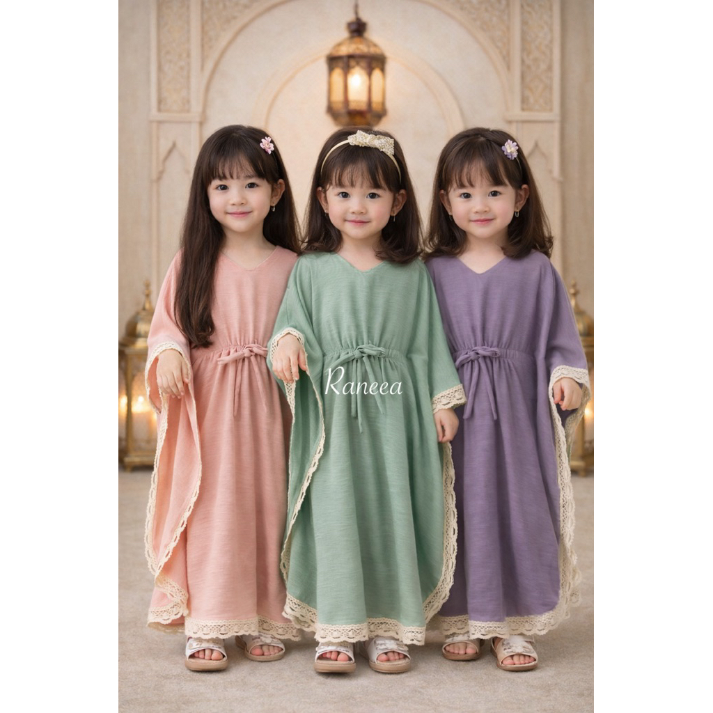 Raneea - Kaftan couple kaftan bayi baju anak perempuan baju lebaran Alice Kaftan KF07