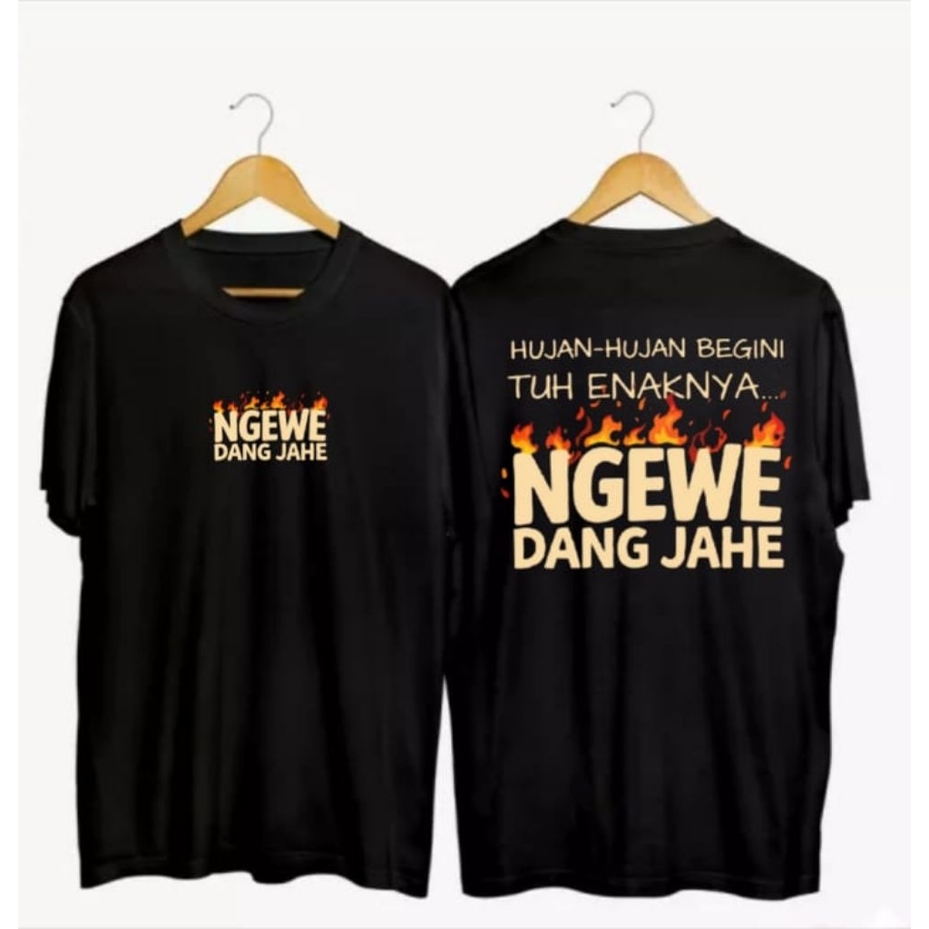 KAOS DISTRO HUJAN HUJAN BEGINI ENAKNYA NGEWE DANG JAHE