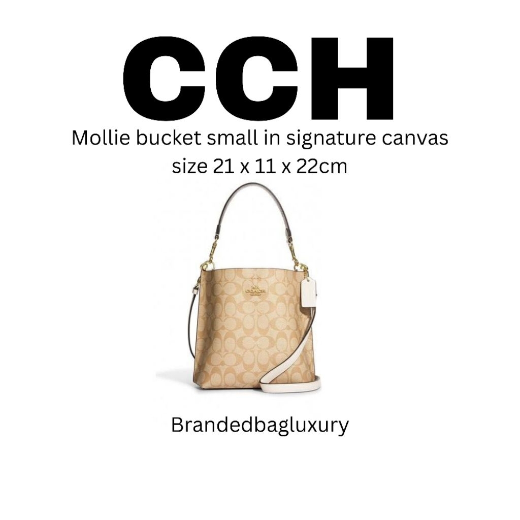 mollie bucket 22 in signature canvas