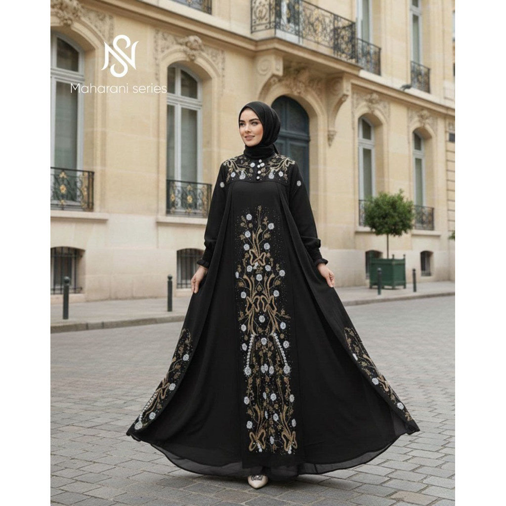 Gamis Set Scarf Maharani Series By Nais