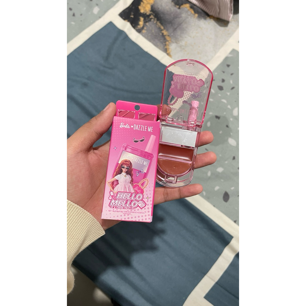 preloved makeup (baru) dazzle me x barbie hello mello lips and cheek
