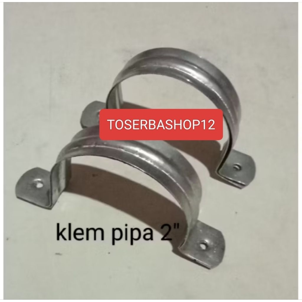 PROMOOO KLEM PIPA PARALON 2 IN(100)PCS,klem omega tebal besi galvanis