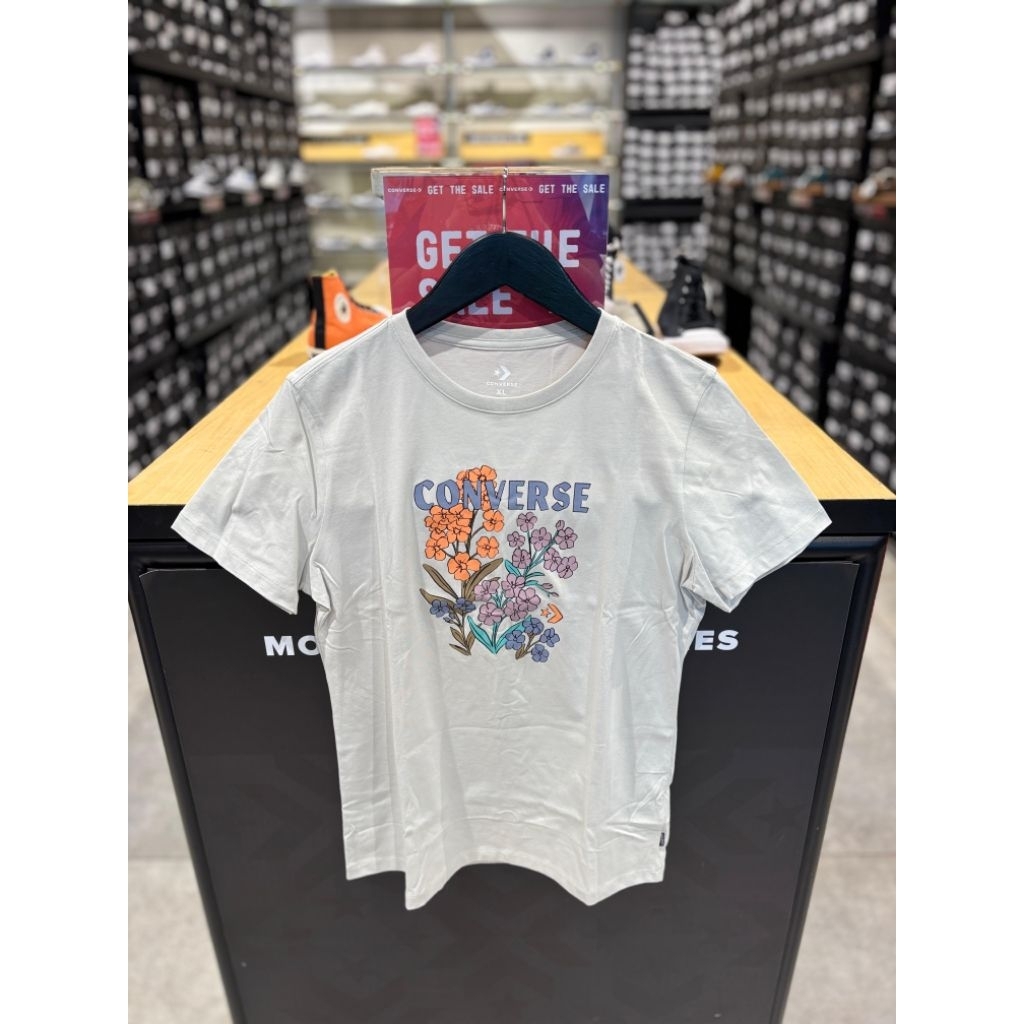 Converse Tshirt women grey- kaos atasan wanita