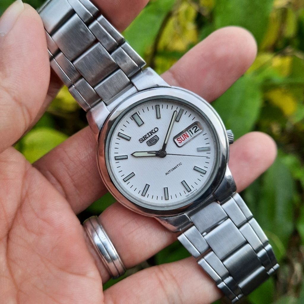 Seiko 5 Automatic SNXE81K1 White Putih SNXE81 7S26-01F0