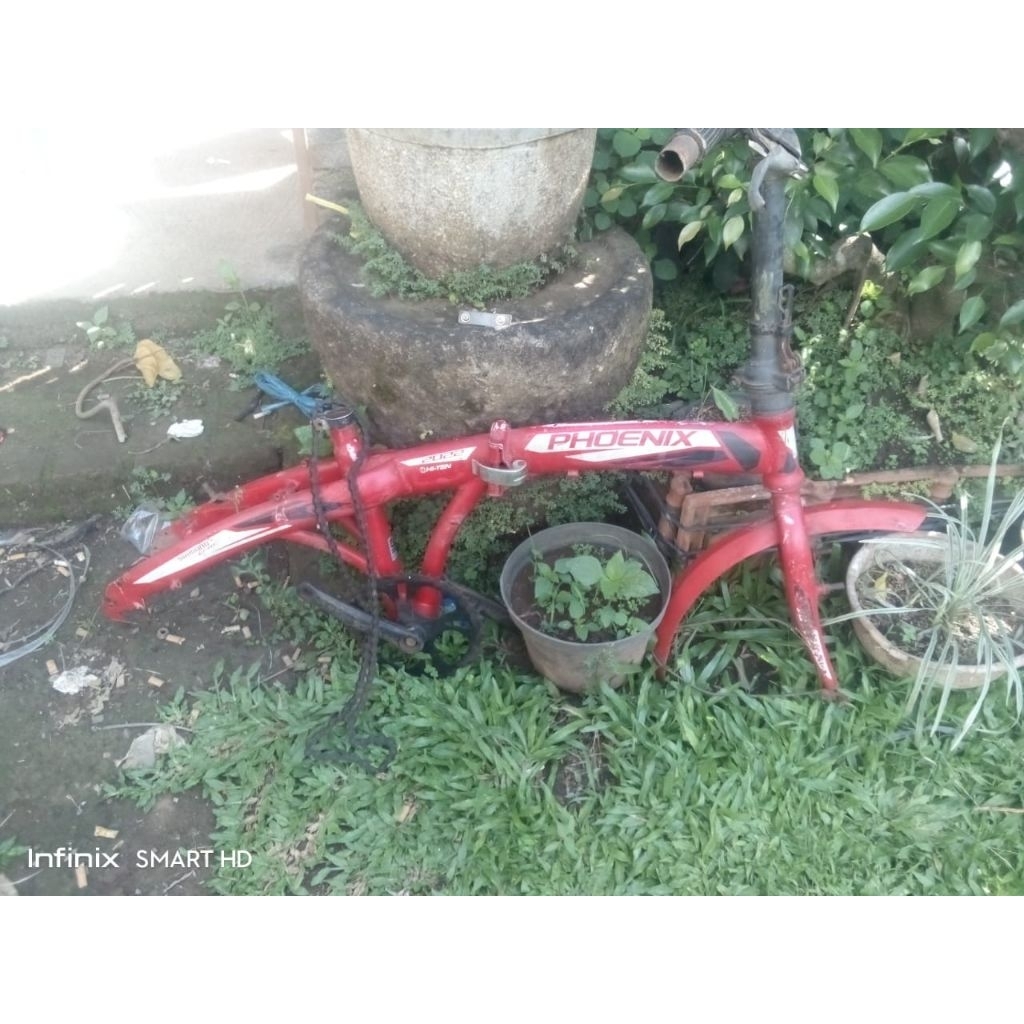 FRAME SELI SEPEDA LIPAT PHOENIX HI-TEN 20INC,FRAME SEPEDA, RANGKA SEPEDA