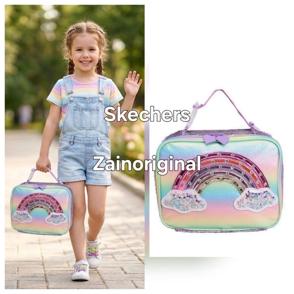 ORIGINAL SKECHERS TWINKLE TOES GIRLS LUNCH BAG TAS BEKAL MAKAN