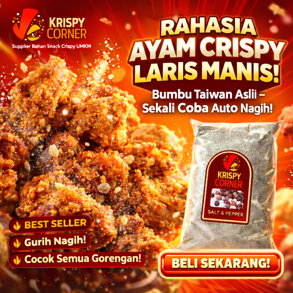 BUMBU TABUR ORIGINAL TAIWAN ASIN GURIH SHIHLIN BUMBU TABUR SALT & PEPPER / ASIN GURIH LADA PUTIH 100