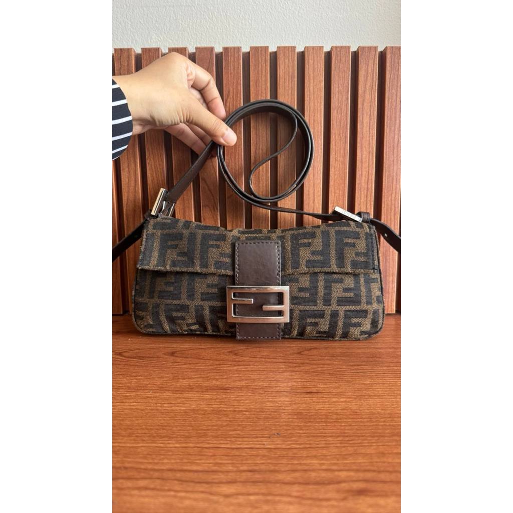 fendi.Zucca.Baguette.sling.bag