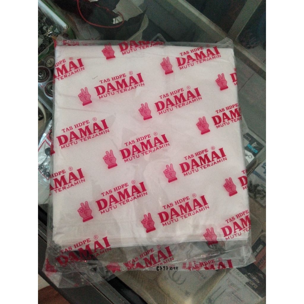 Kantong Plastik HDPE DAMAI 15x29 cm | Kresek Bening Kecil Tebal Kuat | Plastik Serbaguna