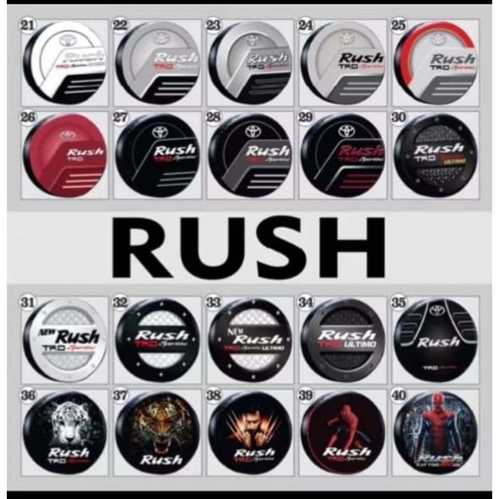 Sarung Ban Serep Toyota Rush Cover Ban Belakang Bahan Kulit Sintetis Hitam Waterproof Anti Pudar Tah